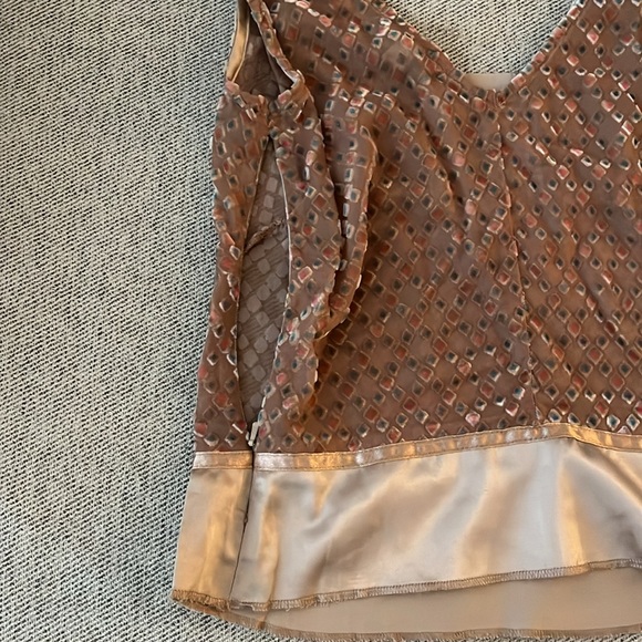 Free People Silk Velvet tank /crop top, size 2 - Picture 3 of 6